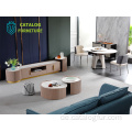 Minimalismus Luxus-TV-Ständer und Couchtisch aus Holz Wohnzimmermöbel-Sets